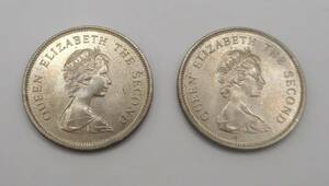 香港　1978年　1ドル硬貨　2個セット