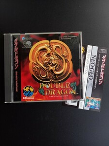 ダブルドラゴンDOUBLE DRAGONNCD 【NEOGEO】SNK 　帯　説明書付　ソフト レトロゲーム　希少　美品 ネオジオCD エスエヌケイ