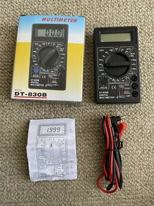 DT-830B 汎用普及型テスタ LCDディスプレイ付き多機能デジタルマルチメータ テスター AC/DC電圧 DC電流 抵抗 トランジスタ