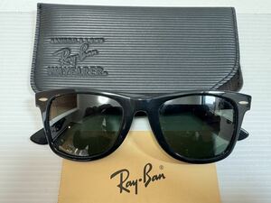 美品 B&L RAY BAN WAYFARER FE 5022 USA レイバン ウェイファーラー FE 黒 ブラック G-15 極東モデル 飾り鋲 VINTAGE サングラス W1208