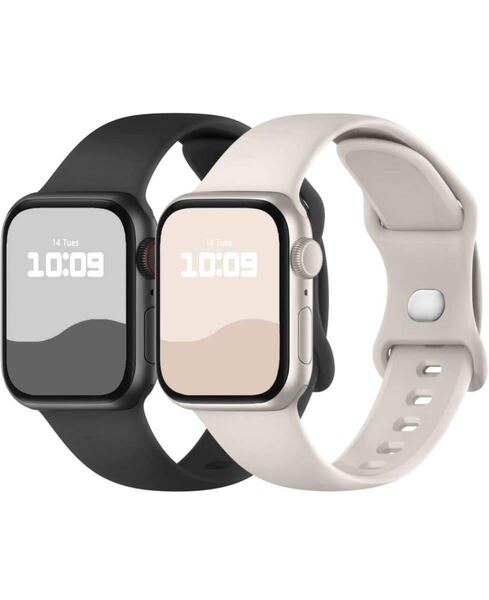 特別セール 2本セット Apple Watch バンド 41/40/38mm アップルウォッチ バンド シリコン製 スポーツバンド 全Series対応 交換ベルト