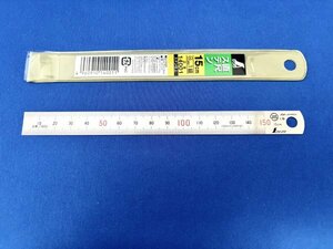 【新品未使用】シンワ測定 直尺ステン 15cm JIS1級 赤数字入 14001