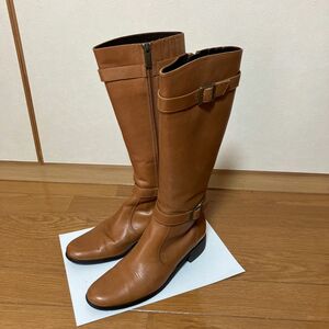 ソニアパレンティ　本革ロングブーツ　キャメル　23.5㎝ 