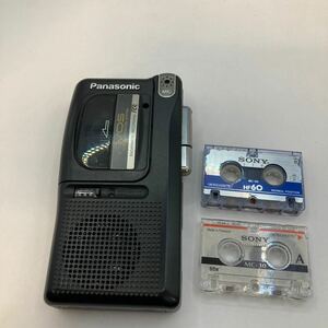 Panasonicパナソニック マイクロカセットレコーダーRN-502 通電確認済　テープ2本付