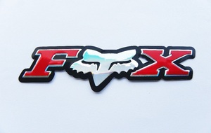 ★【ステッカー/シール】MOTORSPORT モータースポーツ 赤 フォックス Fox Motocross モトクロス 3D ホログラム