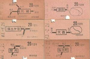 Z010.【B券地図式：20円2等】蒲田　川崎　大森　保土ヶ谷　桜木町　関内【6868】