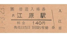 G417.JR西日本　山陰本線　江原駅　140円　1.23.23　ヤケ有_画像1