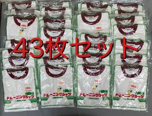 14-14【43点セット】 150 サイズ ワイン ニッタイ nittai 希少品 535 トレーニング シャツ 半袖 バレーシャツ 体操服 体操着 日体 昭和