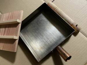 卵焼き器　銅　正方形　18×18 フタ付き　銅製　フライパン