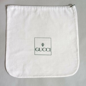 グッチ 34×34cm バッグ保存袋 巾着袋 布袋 GUCCI 正規品 ホワイト （0038)