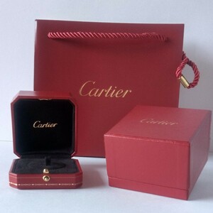 カルティエ Cartier リングケース 空箱 ショップ袋 3点セット