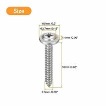 フィリップスパンヘッドタッピンねじ ワッシャー付き ST2.3x16x5 mm 304ステンレス鋼 木ねじ 全ねじ 100個_画像2