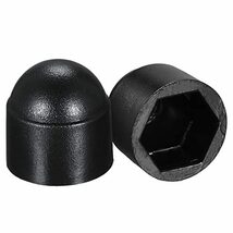 ドームボルトナット保護キャップカバー プラスチック M6 / 10 mm 六角ネジカバー ブラック_画像1