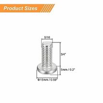 なべ頭機械ネジ 5/16-18x19.05 mm 304ステンレス鋼 18-8ネジ フィリップスドライブ 全ねじ ブライトフィニッシュ_画像2
