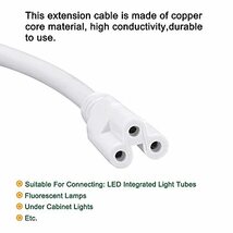 T5 T8 LEDチューブ電源延長ケーブル オン/オフスイッチ付き 3ピン 5 M長さワイヤー LED一体型ライトチューブフィクスチャ用_画像5