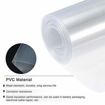 バッテリーラップ バッテリーパック PVC 熱収縮 ラップチューブ 熱収縮チューブ クリア フラット幅90 mm 長さ3_画像3