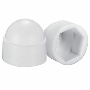 ドームボルトナット保護キャップカバー プラスチック M10 / 17 mm 六角ネジカバー ホワイト
