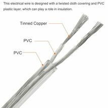 PVC被覆線 2芯シース電源コード 電気ケーブル LEDランプワイヤー 音声ケーブル スピーカーライン用 18AWG 5m_画像4