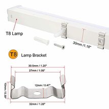 T8クリップ ブラケットハンガー 蛍光チューブ ランプホルダークランプ ネジ付き LED電球シーリングランプ用_画像4