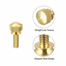 ローレットつまみねじ M4x12 mm 真鍮ショルダーボルト 階段状グリップノブファスナー PC 電子 機械用_画像4