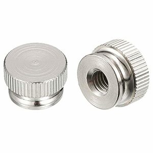 ローレットつまみナット M6 x D16 mm x H10 mm 炭素鋼 ローレットナット カラー付き 高頭ブラインドホール ローレットつまみナット