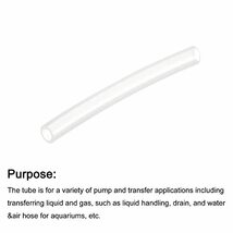 純シリコンチューブ 水エアポンプパイプ 透明シリコンホースチューブ 家庭用 工業用 飲料水用 9mm内径 13 mm外径 100mm_画像3