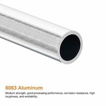 6063 アルミニウム丸パイプ パイプチューブ 産業界のDIYプロジェクト用 外径8mm 内径6mm 長さ200mm_画像3