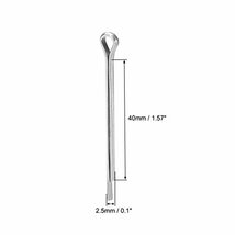 割りピン 止めピン コッターピン 2.5mm x 40mm 炭素鋼 2プロング シルバートーン ファスナー クリップキー_画像2