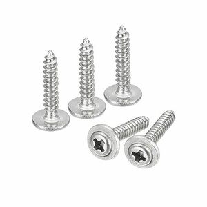 フィリップスパンヘッドタッピンねじ ワッシャー付き ST2.6x12x6 mm 304ステンレス鋼 木ねじ 全ねじ 100個