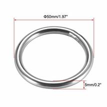 溶接Oリング 50 x 5mm ストラップ付き 丸型Oリング ステンレス鋼 4個入り_画像2