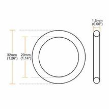 フッ素ゴムOリング FKMシールガスケット 機械配管用 32 mm外径 29 mm内径 1.5 mm幅 グリーン 10個_画像3