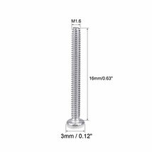 機械ネジボルト M1.6x16mm シルバーグレー 304ステンレス鋼 プラスクロス プラス機械ネジ_画像3