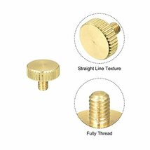 ローレットつまみねじ M4x6 mm フラット ブラスボルト グリップノブファスナー PC、電子、機械用_画像4