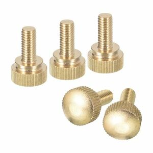 M6x12mm ニードル付きネジ 5個 真鍮製 ニードル付きネジ ボルト ショルダーグリップノブ ファスナー