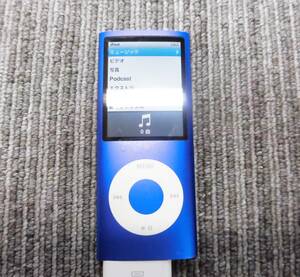 SOコ2-89【ジャンク/バッテリー×】 Apple iPod nano A1285 8GB 第4世代 パープル 本体のみ [送料：360円]