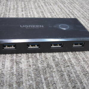 HTあ2-16 【中古品】UGREEN 4-Port USB 3.0 switch box 切替器 高速転送USB (パソコン2：USB機器4)の画像3