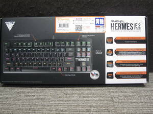 HTあ2-48 【中古品】GAMDIAS 91キー 青軸 日本語配列 7 Color LEDライト スイッチ採用のメカニカル式ゲーミングキーボード (HERMES E2)