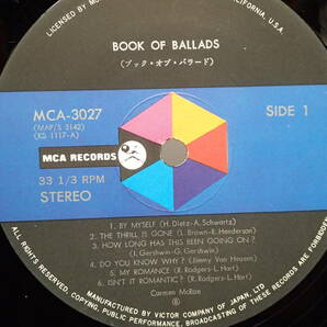 B-225 LPレコード カーメン・マクレエ Carmen McRae Book Of Ballads ボーカル By Myself The Thrill Is Goneの画像4