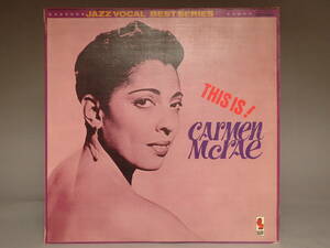 B-226 LPレコード Carmen McRae This Is! Carmen McRae JPN KAPP w/OBI PROMO WL RED WAX