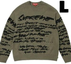 希少カラー 即発送 正規 ≪即決 送料無料 ≫ 24SS Supreme Futura Sweater Olive L シュプリーム フューチュラ セーター オリーブ メンズ