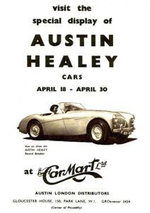 *1955 year. automobile advertisement Austin Healey AUSTIN HEALEY