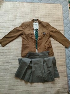 長崎商業高校　ブラウン　ブレザー1式　女子制服　175A 大きいサイズ　スカート　4点セット