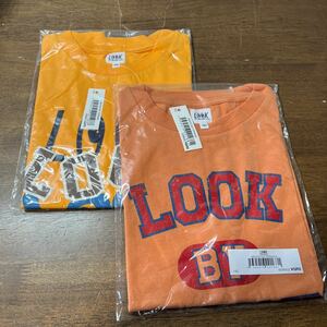 新品 LOOK by BEAMS mini ルック バイ ビームス ミニ LOOK Tシャツ 140cm 2枚セット ユニセックス 子供 半袖 カラフル (a1