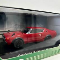 EBBRO 1/43 NISSAN SKYLINE GT-R KPGC110 Red 1973 エブロ 日産スカイライン ケンメリ レッド 旧車 ミニカー モデルカー_画像1