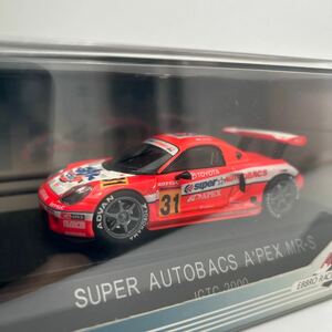 EBBRO 1/43 SUPER AUTOBACS A'PEX TOYOTA MR-S JGTC 2000 #31 エブロ スーパーオートバックス トヨタ MRS APEX ミニカー