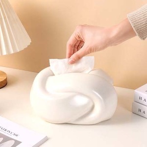  new goods * unused ceramic tissue case Korea interior stylish Northern Europe miscellaneous goods box white 
