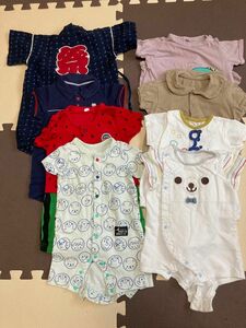 男の子 70 カバーオール 半袖 夏 ロンパース ベビー ベビー服 まとめ売り