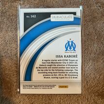 Issa Kabore 25枚限定 2022-23 Panini Immaculate Soccer - No.142 12/25 - Olmpique de Marseille - ルーキーカード　RC_画像2