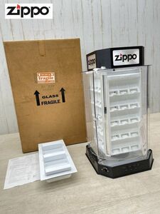 新品 未使用 ZIPPO ショーケース 回転式ディスプレイケース ZM60 4面×15個 陳列ケース キー付 店舗什器 ジッポライター 即日発送