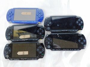 M409★PSP SONY PSP-1000 5点 ブラック系 ブルー系 ゲーム機 本体 まとめて★送料550円〜